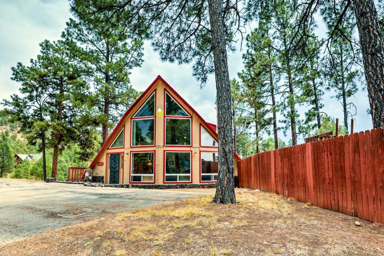 A-Frame Ruidoso Retreat With Deck, Grill And Views! Villa Eksteriør billede